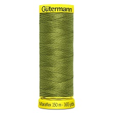 Maraflex Stretch Thread (Yellow Reel): 150m - 777000/582 Moss Green