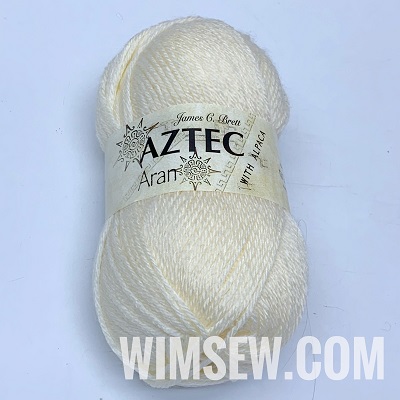 Aztec Aran with Alpaca 100g - AL2 Cream