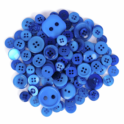 Bag of Craft Buttons: Assorted Dark Blue: 50g - B6210\17 - <strong><span style='color: #00ccff;'>RRP £1.50</span></strong> - <strong><span style='color: #ff0000;'>OUR PRICE ONLY 75p</span></strong>