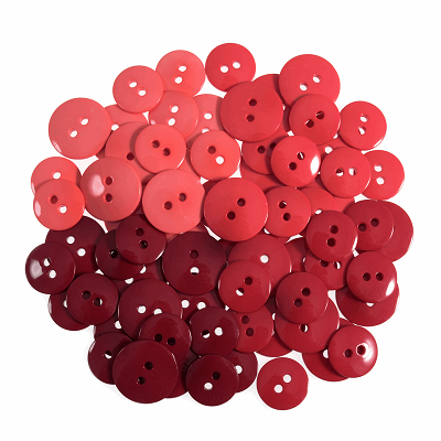 Craft Buttons: Waterfall: Code H: Red: Pack of 72 - B6400.08 - RRP 5.99 - OUR PRICE ONLY 2.99