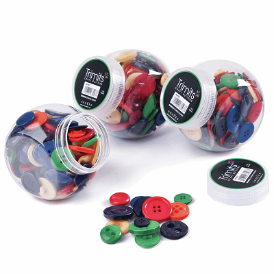 Jar of Craft Buttons: Primaries - BP003 - RRP 5.99 - OUR PRICE ONLY 2.99