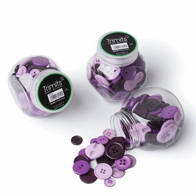 Jar of Craft Buttons: Assorted Purple - BP012 - RRP 5.99 - OUR PRICE ONLY 2.99