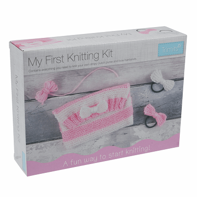 My First Knitting Kit: Clutch Bag & Hairbands  - CF127