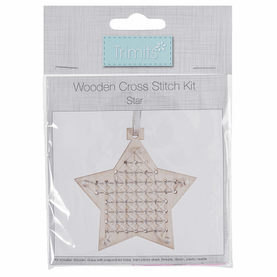 Cross Stitch Kit: Wooden: Star  - GCK068