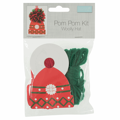 Pom Pom Decoration Kit: Woolly Hat - GCK143