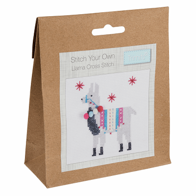 Mini Counted Cross Stitch Kit: Fleece Navidad Llama - GCS36