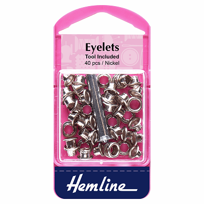 H435N Eyelets with Tool: Nickel - 5.5mm - 40pcs 