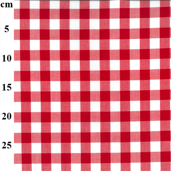 100% Yarn Dyed 17mm Cotton Gingham - 01-JLC0136-Red