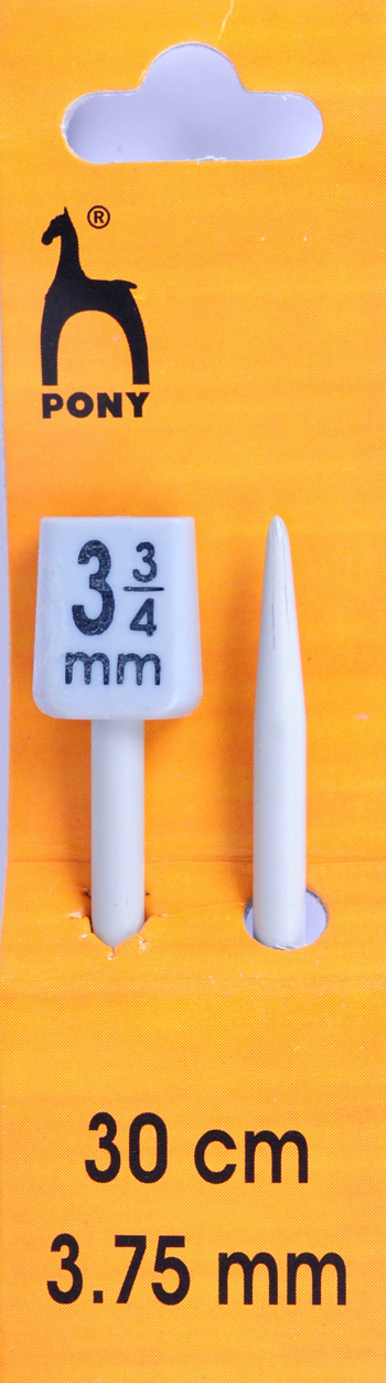 P32608 Pair of 30cm x 3.75mm Pony Knitting Pins