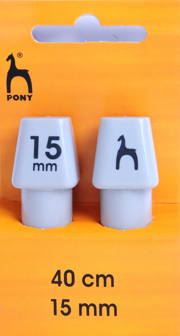 P34672 Pair of 40cm x 20mm Pony Knitting Pins 