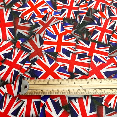 Union Jack Cotton Fabric - UJ Collage of Flags