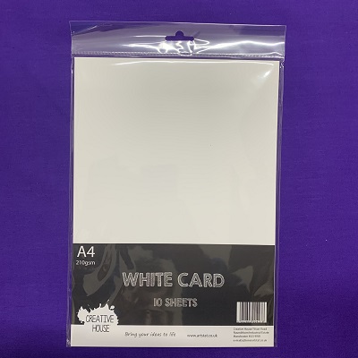 A4 210gsm WHITE CARD 10 SHEETS