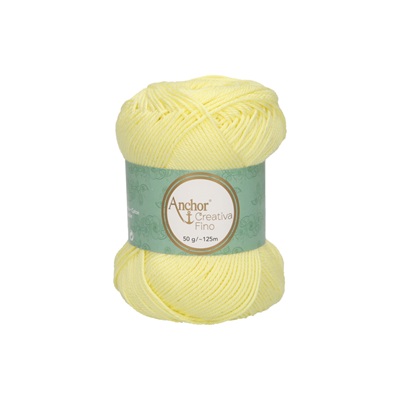 Crochet/Knitting Yarn: Creativa Fino: 4 Ply 50g - 0100