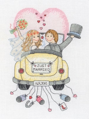 Counted Cross Stitch Kit: Just Married - ACS15