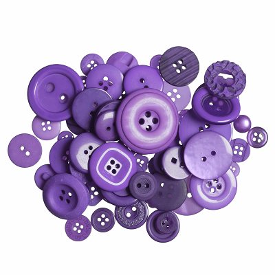 Bag of Craft Buttons: Assorted Dark Purple: 50g - B6210\18 - <strong><span style='color: #00ccff;'>RRP £1.50</span></strong> - <strong><span style='color: #ff0000;'>OUR PRICE ONLY 75p</span></strong>