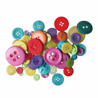 Bag of Craft Buttons: Assorted Brights: 50g - B6210\52 - <strong><span style='color: #00ccff;'>RRP £1.50</span></strong> - <strong><span style='color: #ff0000;'>OUR PRICE ONLY 75p</span></strong>