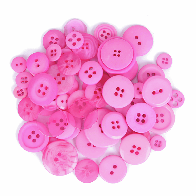 Bag of Craft Buttons: Assorted Light Pink: 50g - B6210\6 - <strong><span style='color: #00ccff;'>RRP £1.50</span></strong> - <strong><span style='color: #ff0000;'>OUR PRICE ONLY 75p</span></strong>