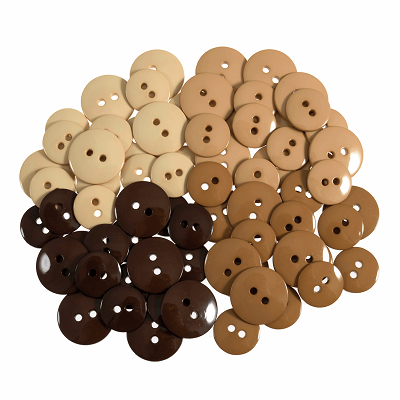 Craft Buttons: Waterfall: Code H: Brown: Pack of 72 - B6400.02 - <strong><span style='color: #00ccff;'>RRP £5.99</span></strong> - <strong><span style='color: #ff0000;'>OUR PRICE ONLY £2.99</span></strong>