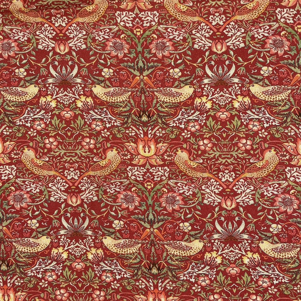 100% Cotton Print - WM Strawberry Thief - Crimson C15 CC367