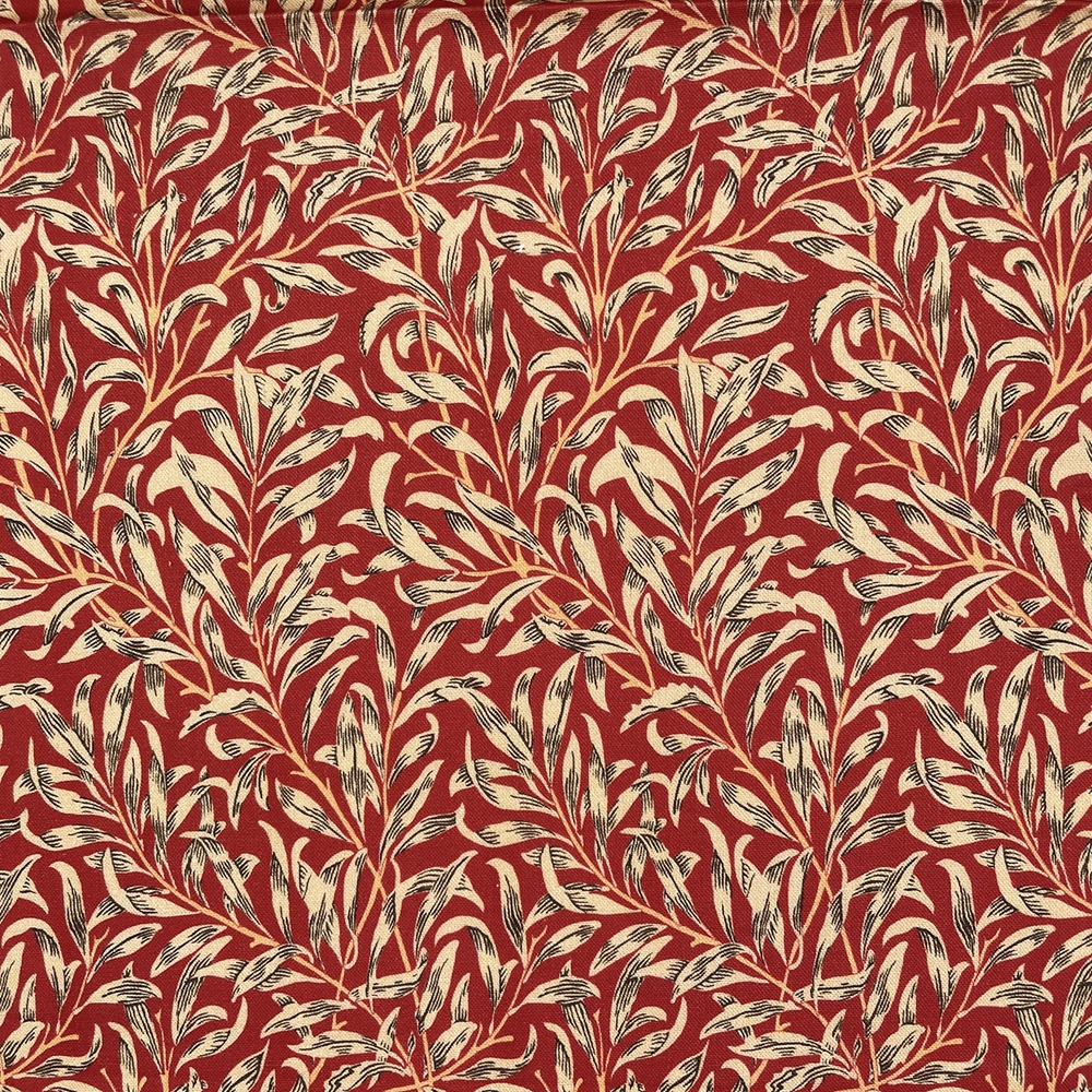 100% Cotton Print - WM Willow Bough - Crimson C15 CC368