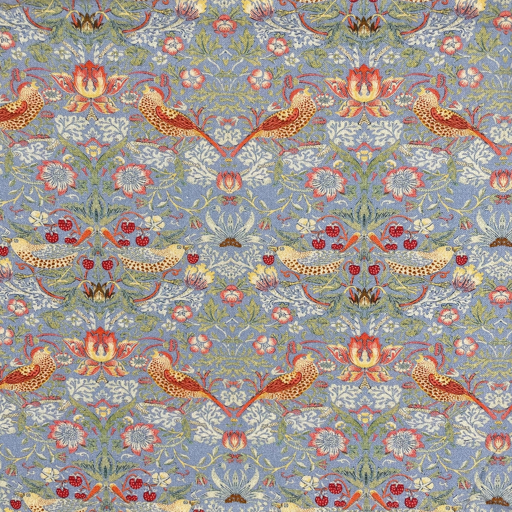 100% Cotton Print - WM Strawberry Thief - Azure C15 CC373