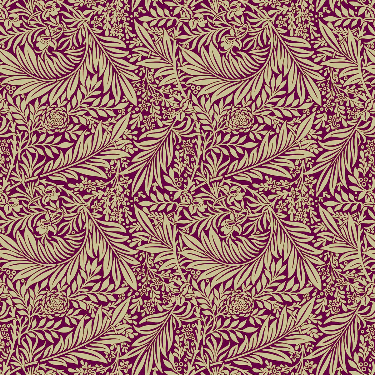 100% Cotton Print - WM Larkspur - Damson C15 CC473