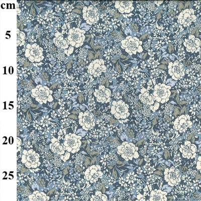 100% Cotton Poplin Floral Designs Medium 01cp0968 Copen