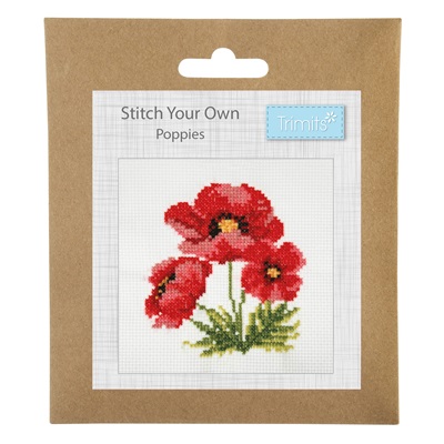 Mini Cross Stitch Kit: Poppies - GCS101