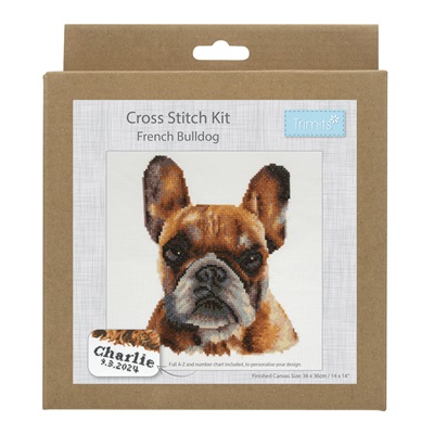 Counted Cross Stitch Kit: Large: French Bulldog GCS107