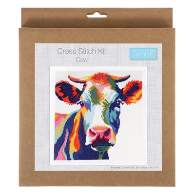 Counted Cross Stitch Kit: Large: Cow GCS133