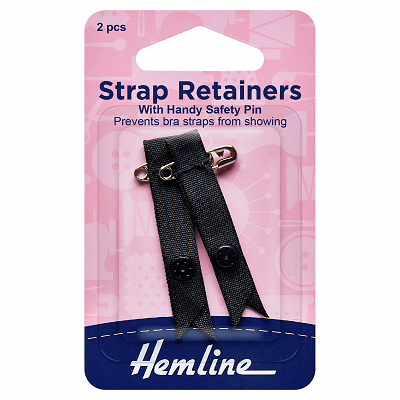 H788.B Shoulder Strap Retainer with Safety Pin: Black