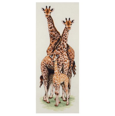Counted Cross Stitch Kit: Giraffe Family - PCE740