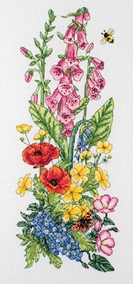 Counted Cross Stitch Kit: Floral Collection: Cottage Garden Floral - PCE971